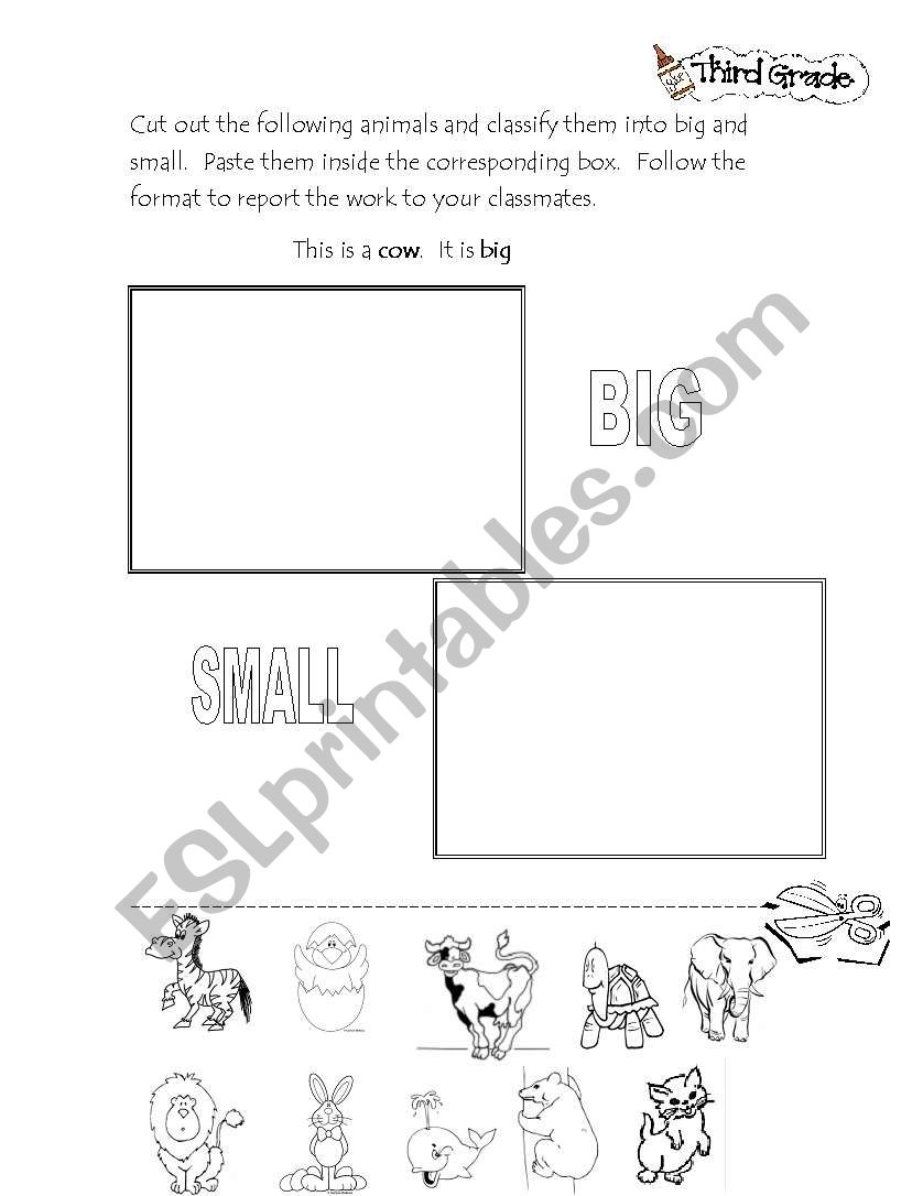 Big or small? worksheet