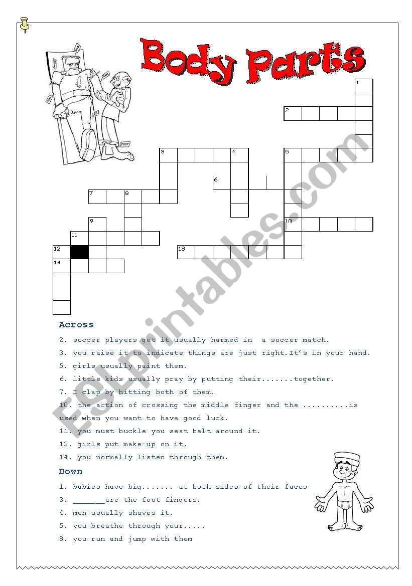 Body Parts worksheet