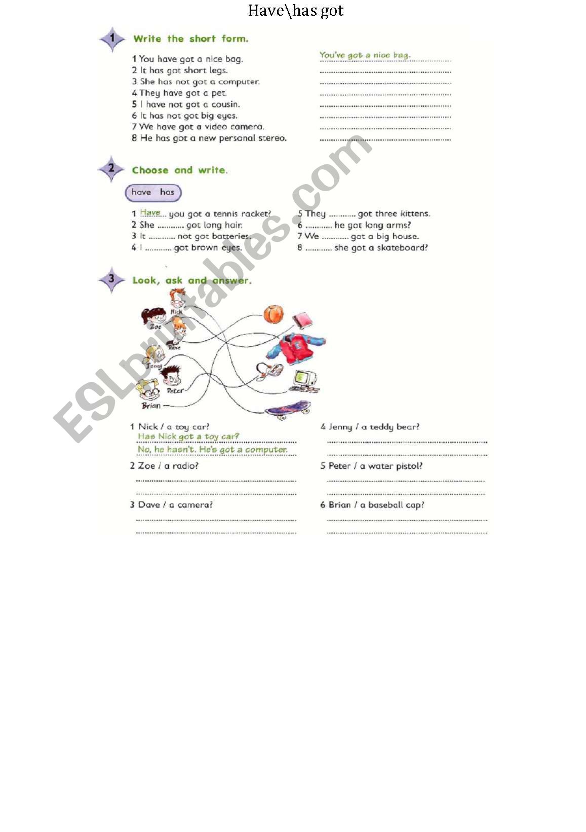 Have got test worksheet