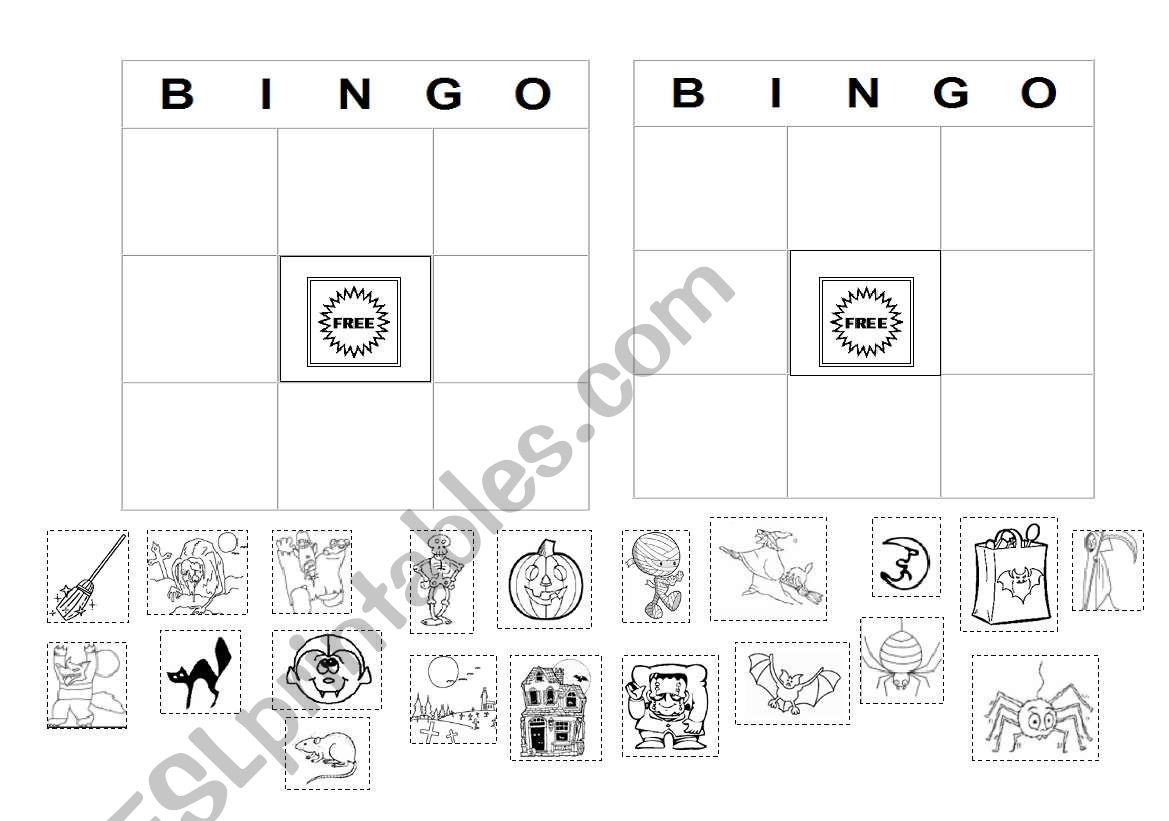 Halloween Bingo worksheet