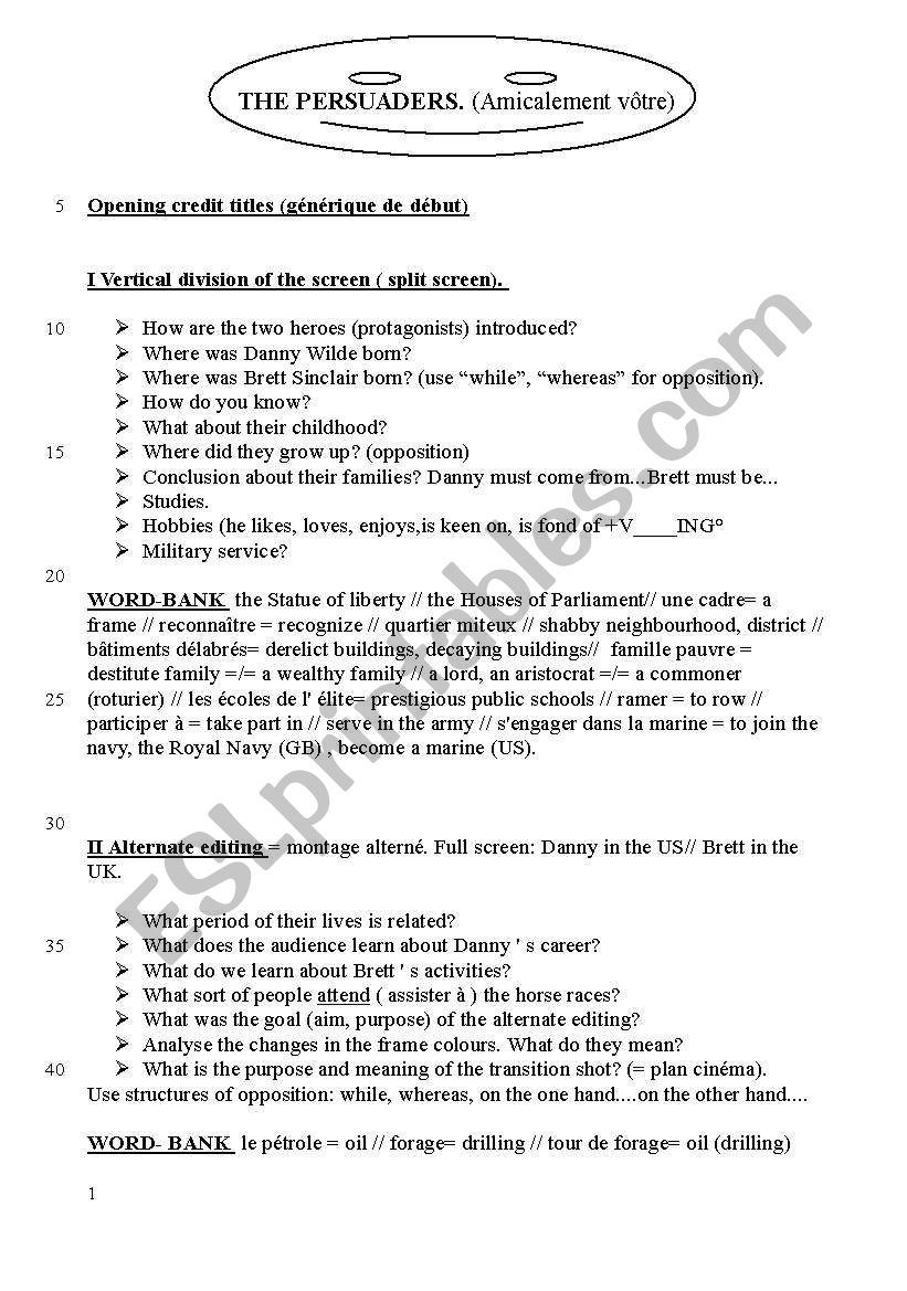 the persuader worksheet
