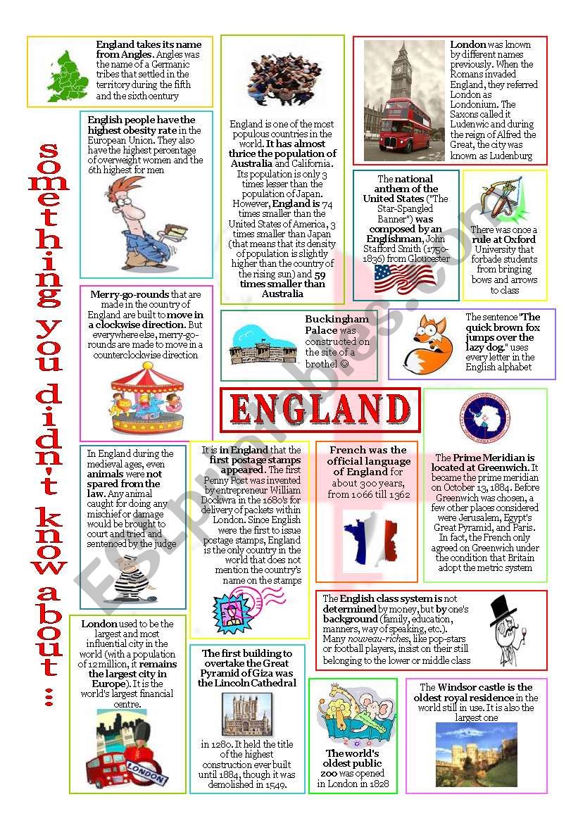 something u didnt know about England