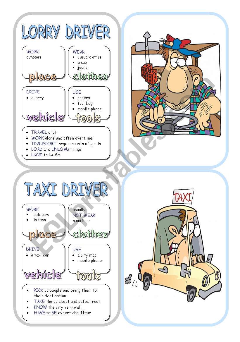 Job Cards - Set 12 worksheet