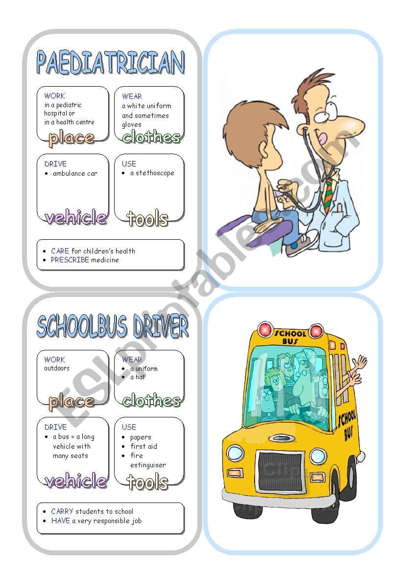 Job Cards - Set 14 worksheet