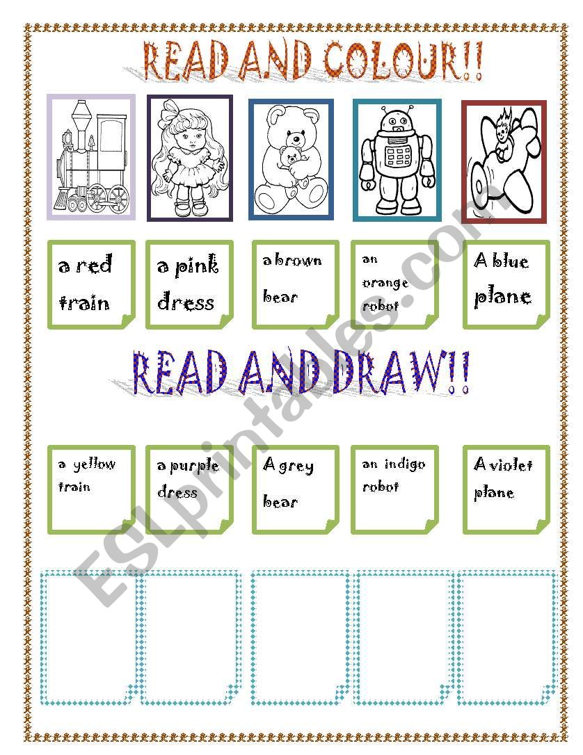 Read and colour worksheet