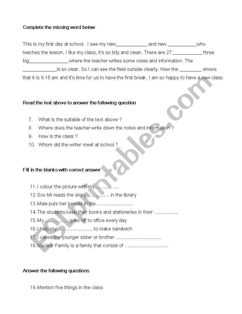 English Test 