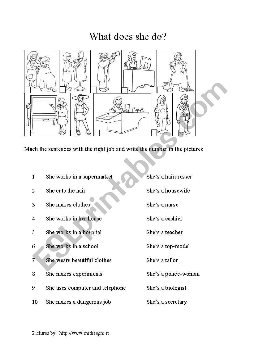 jobs worksheet