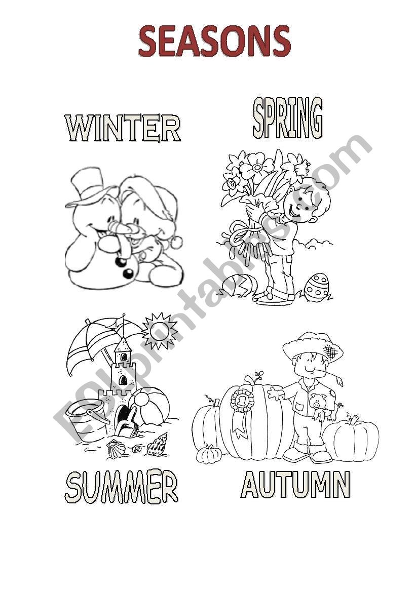 Seasons of the year worksheet