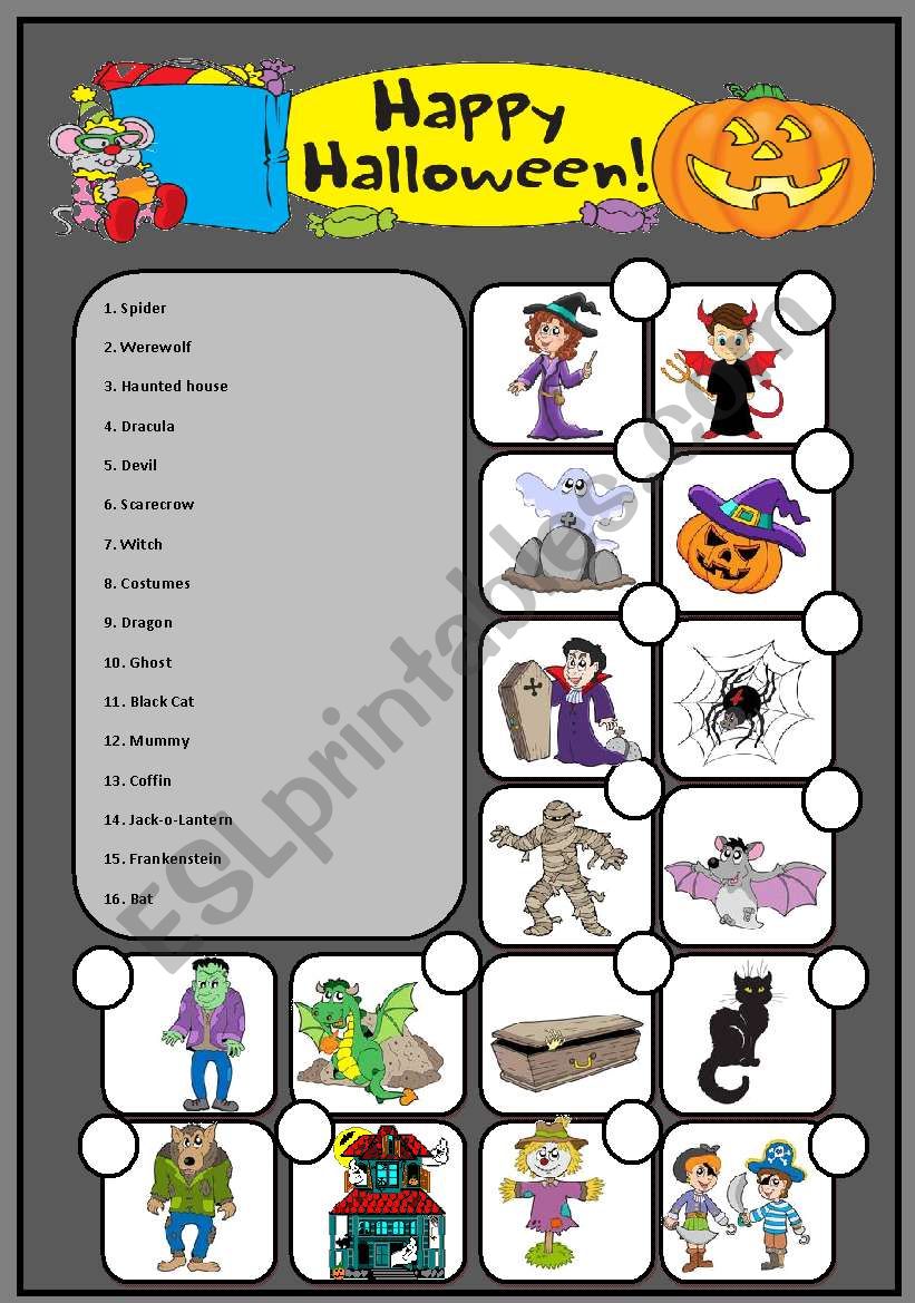 HALLOWEEN - MATCHING worksheet