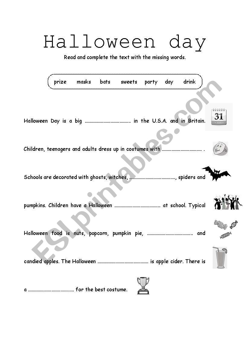 Halloween Day 1 worksheet