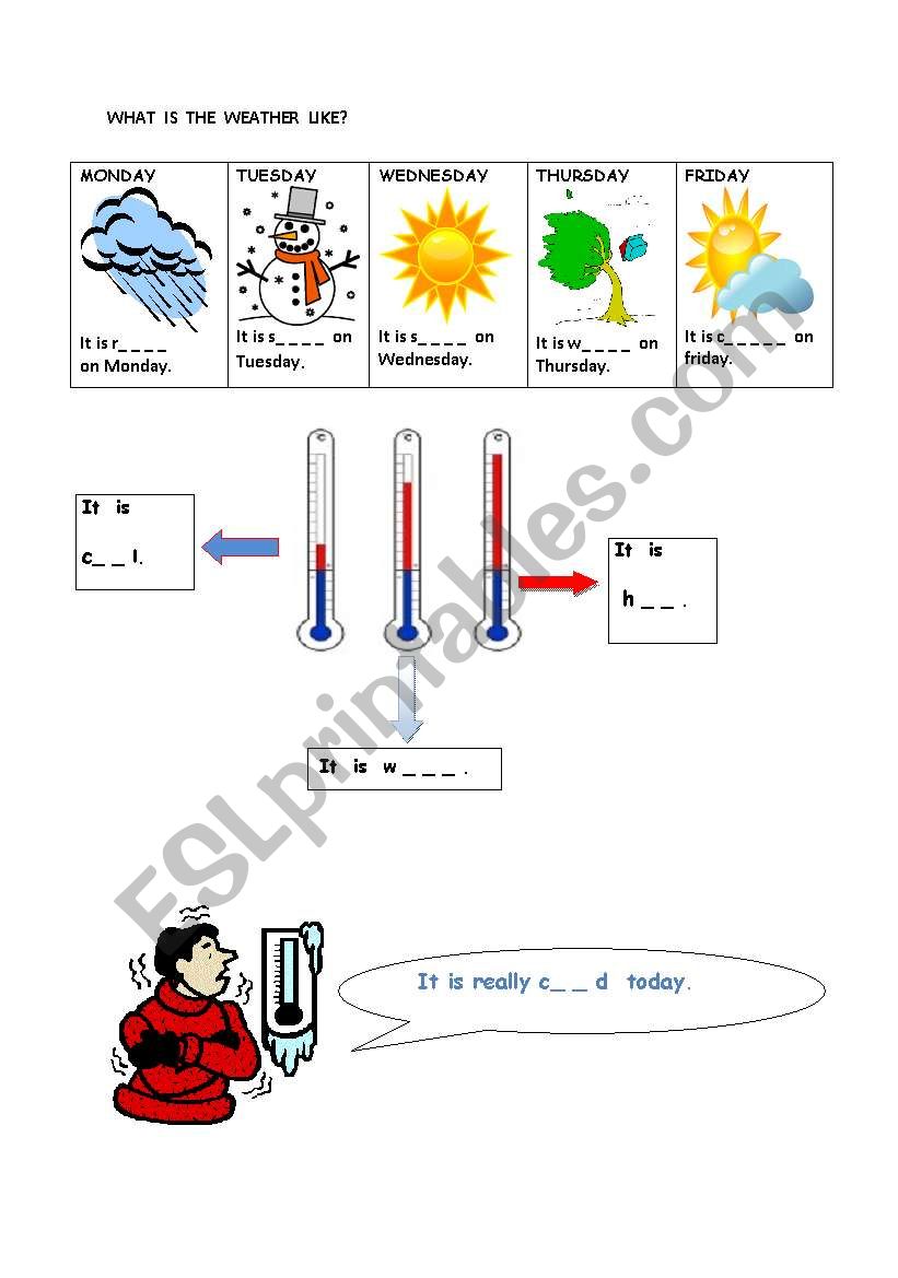 What is the weather like? worksheet