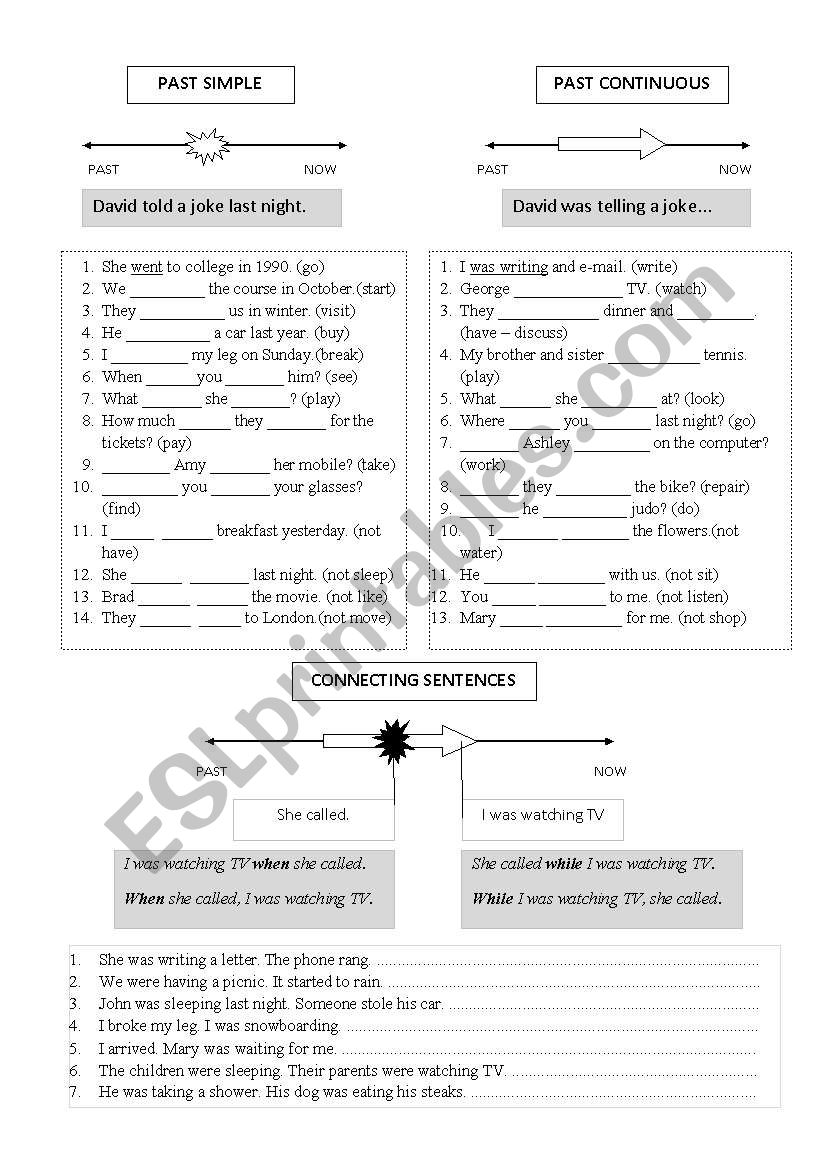 When & While worksheet