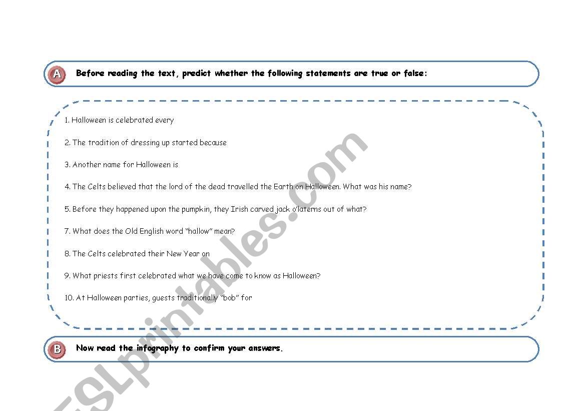 Our Halloween Party worksheet