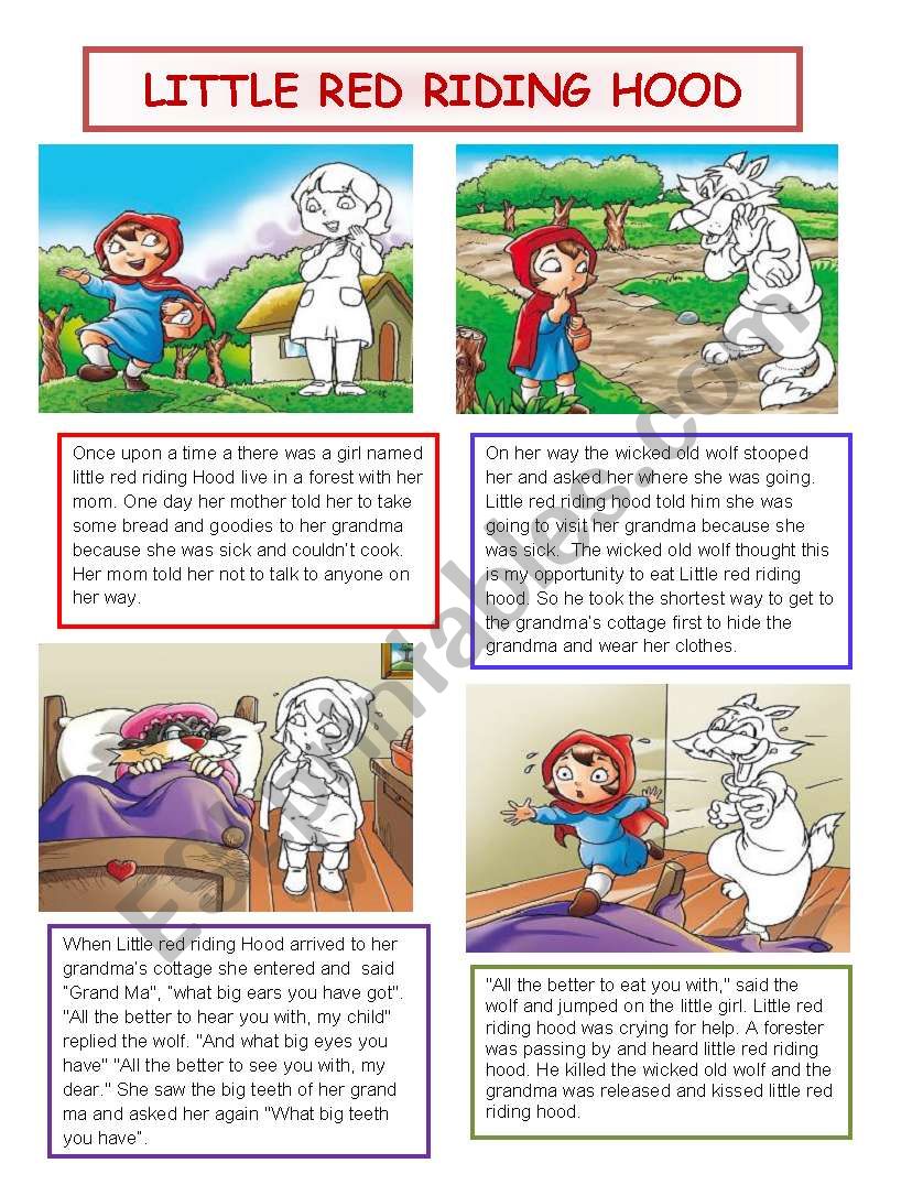 LITTLE RED RIDING HOOD worksheet