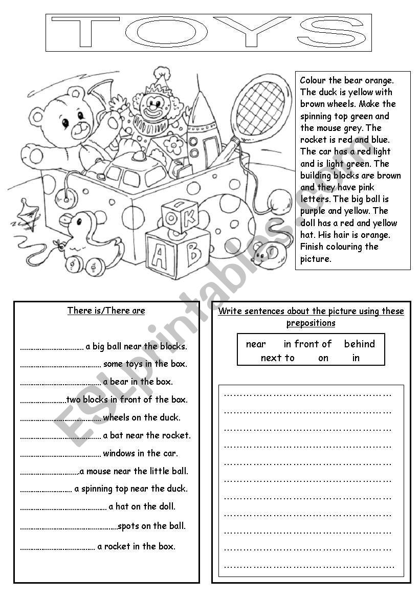 Christmas toys worksheet