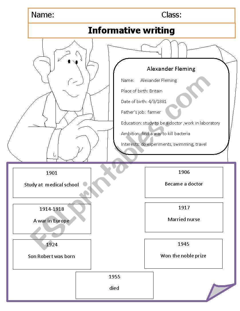 informative writing worksheet