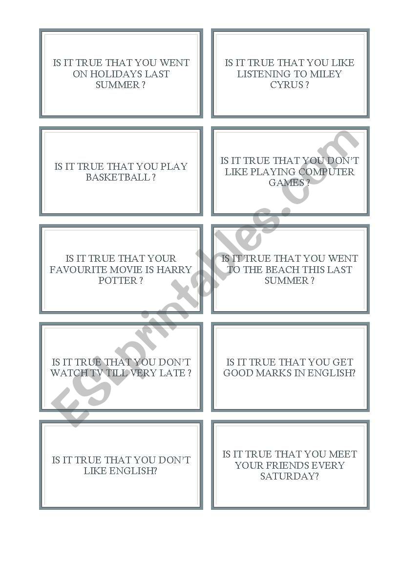 TRUTH DARE 2/6 worksheet