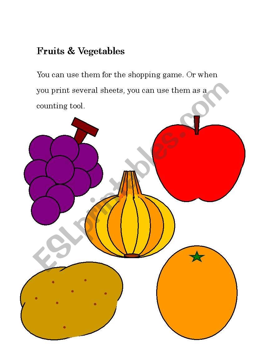 Fruits & Vegetables worksheet