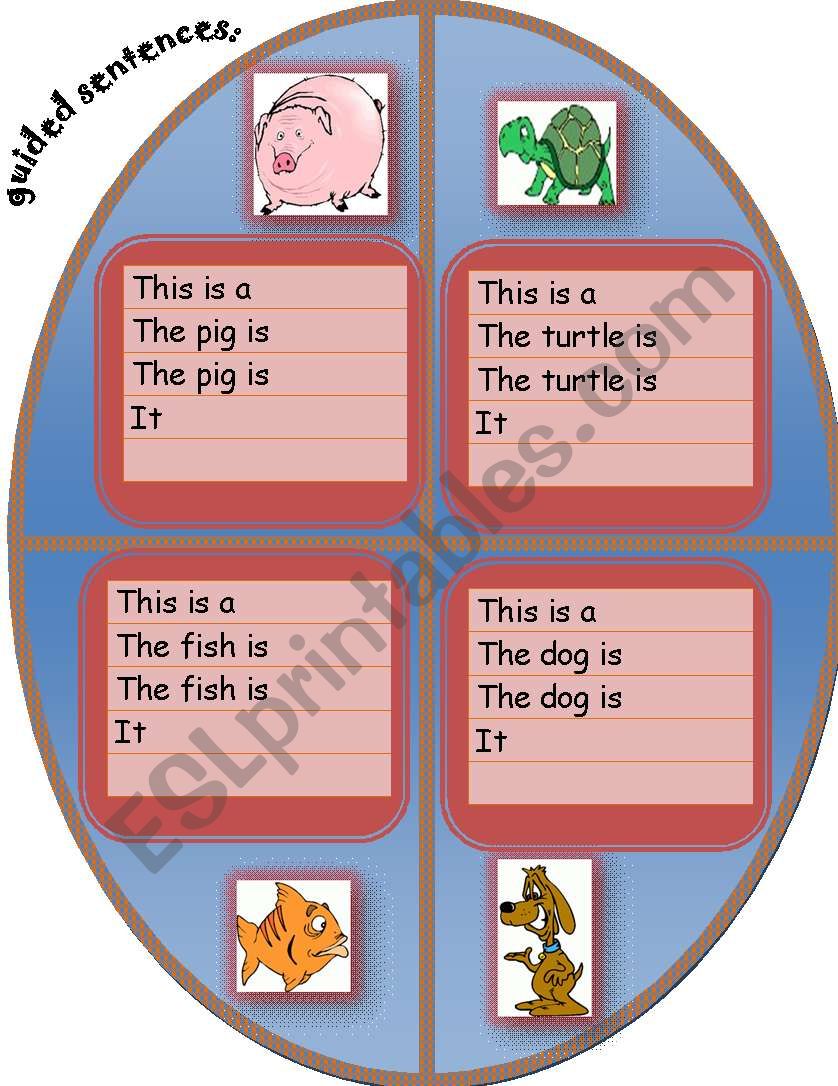 Guided sentences worksheet