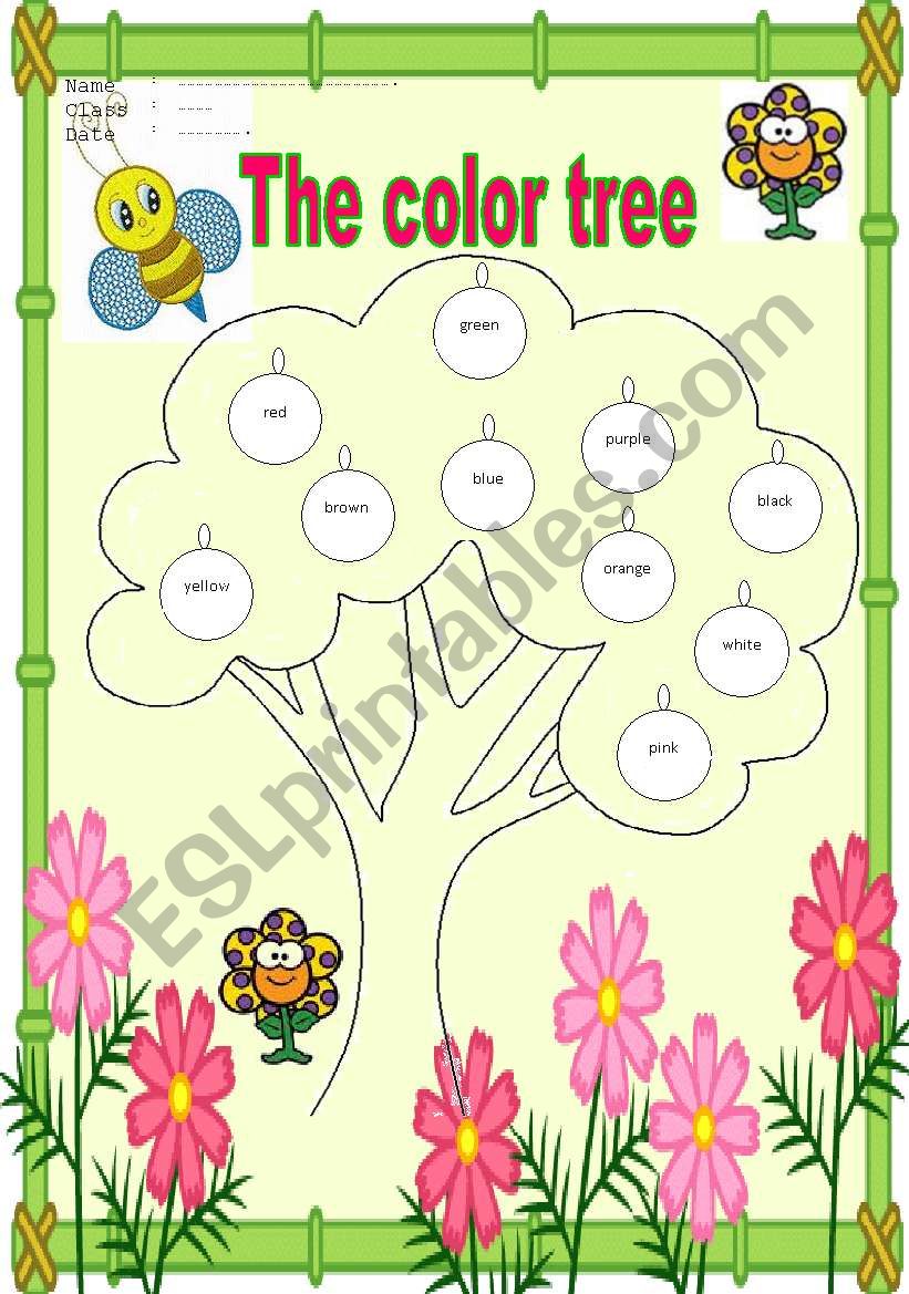 The color tree worksheet