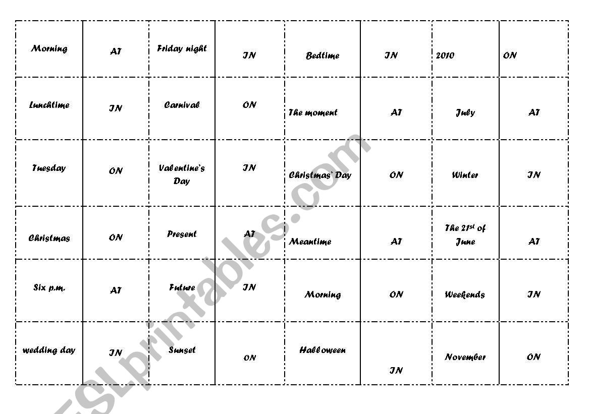 Dominoes worksheet