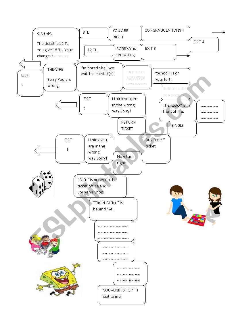 Board Game worksheet