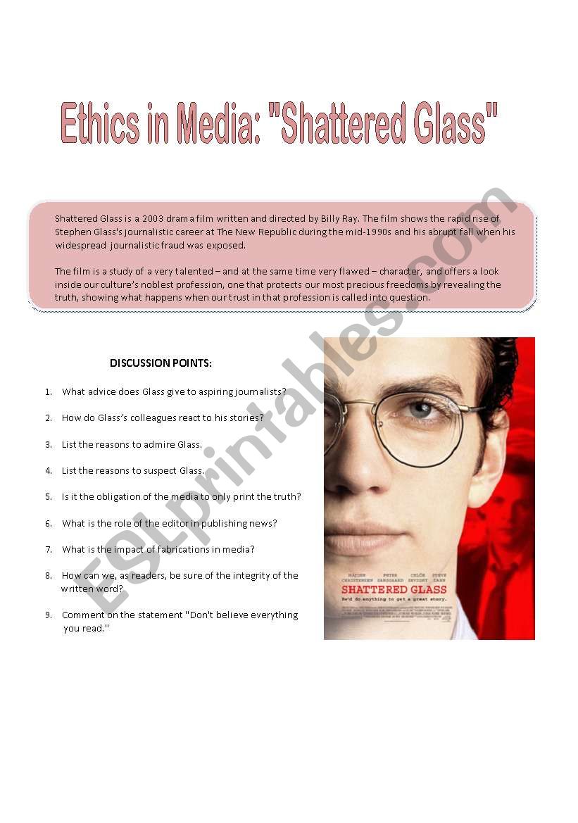 Media and Ethics - Shattered Glass