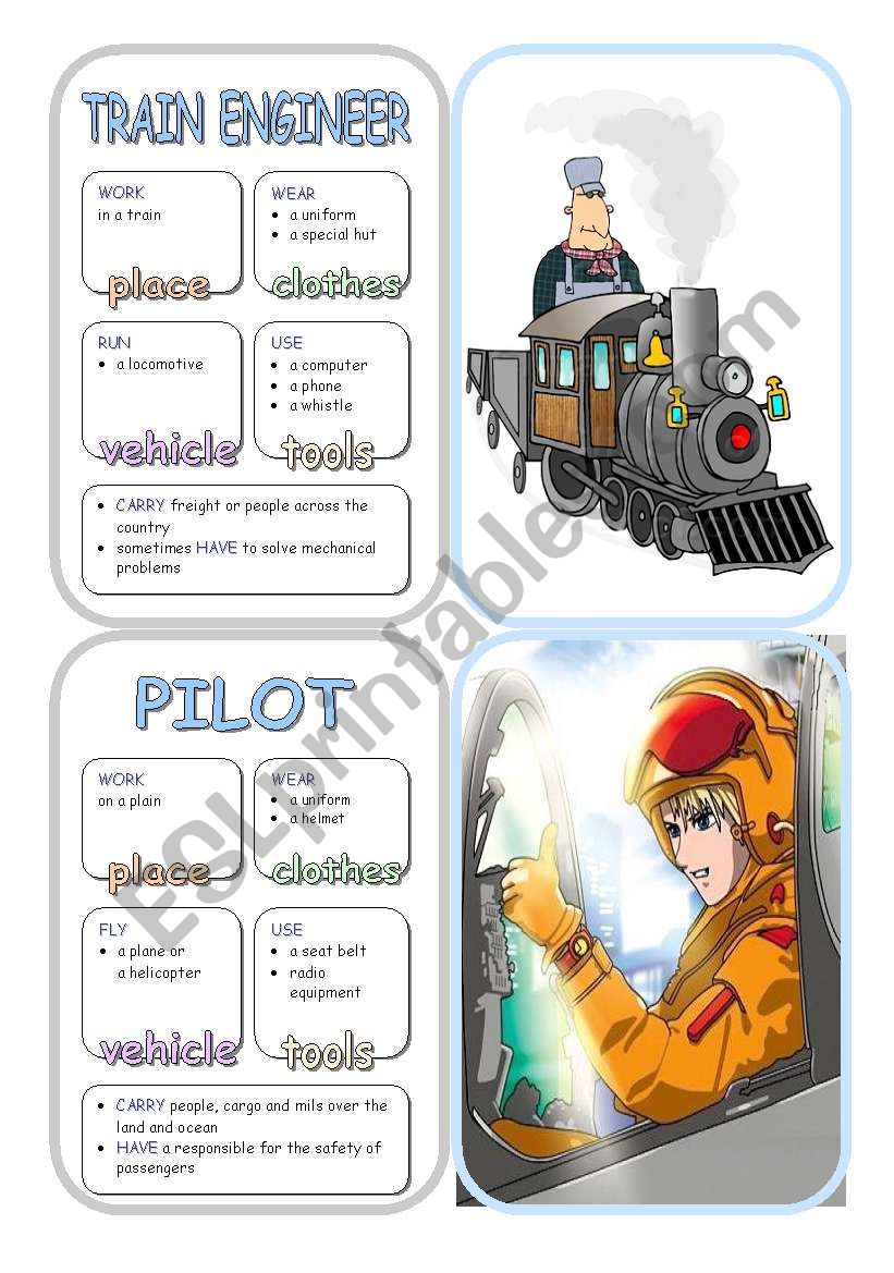 Job Cards - Set 15 worksheet