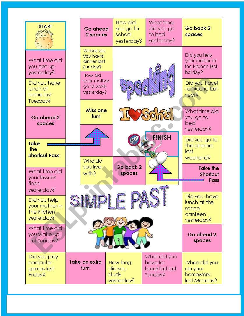 Simple past - Speaking Activity - GAME