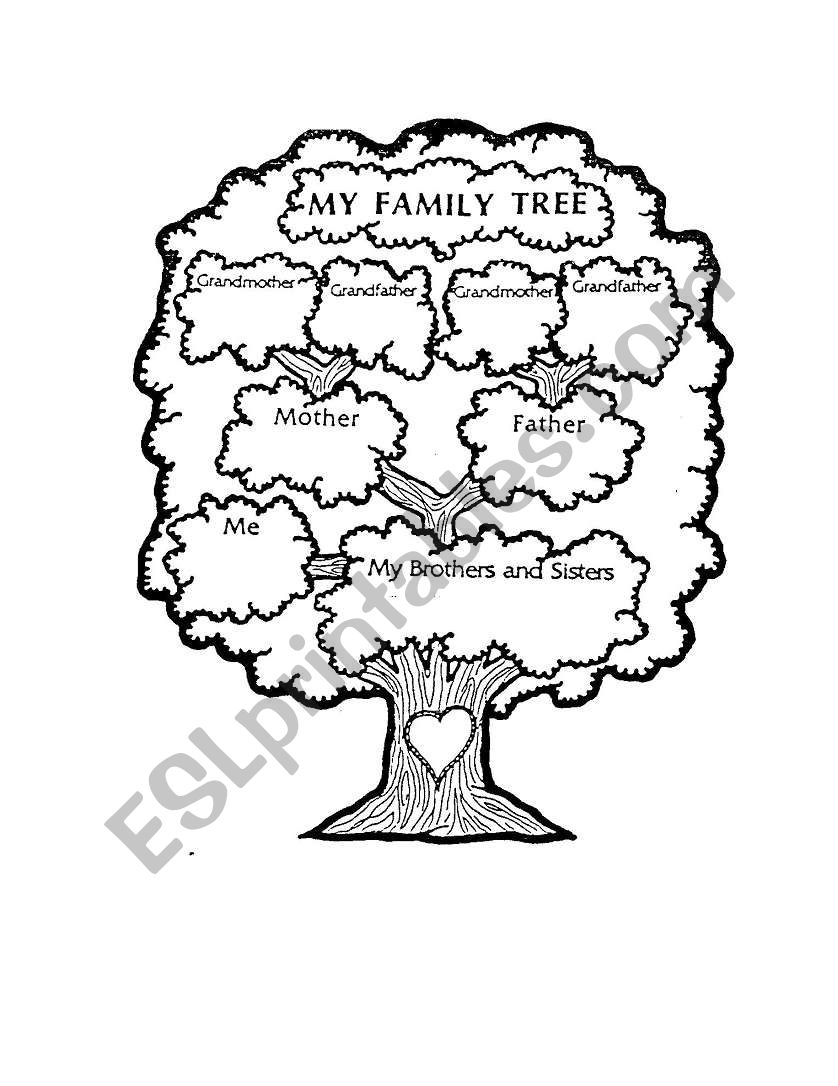 FAMILY TREE worksheet