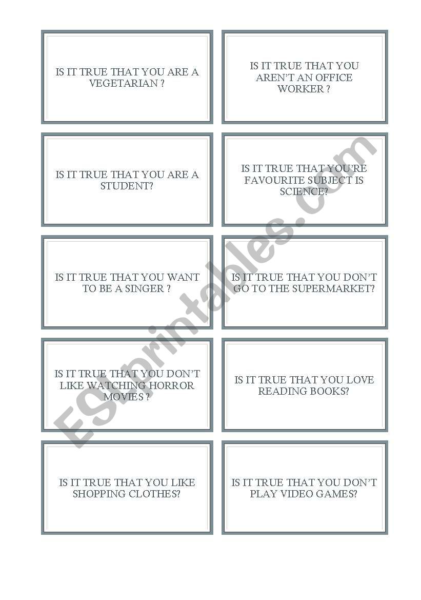 TRUTH DARE 5/6 worksheet