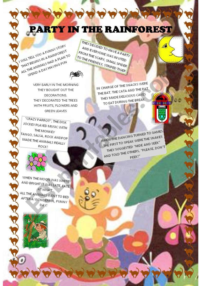 Party in the rainforest. Animal poems for young learners