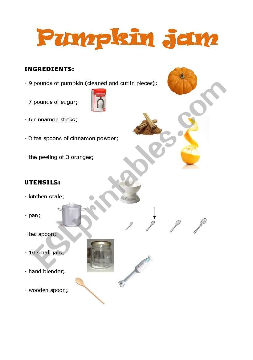 Halloween pumpkin jam worksheet