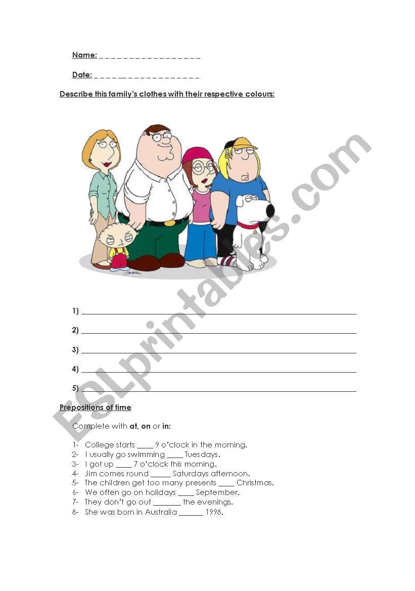 Exam for elementary level worksheet