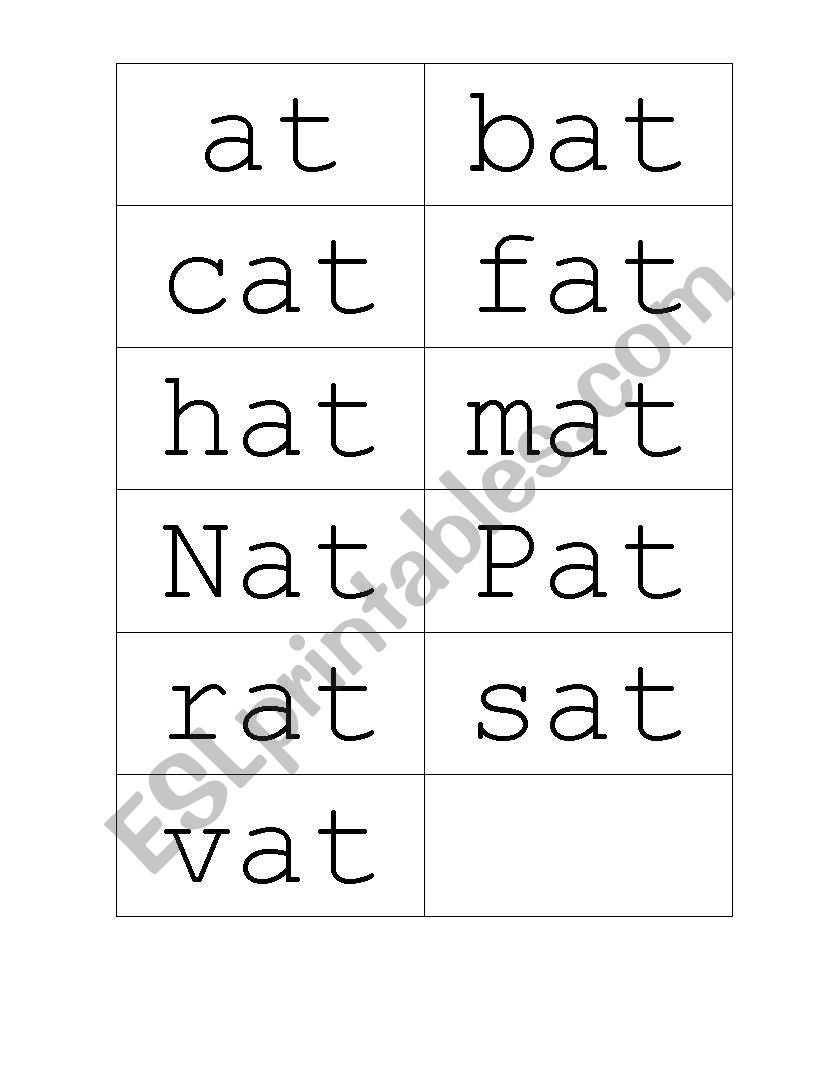 at words worksheet