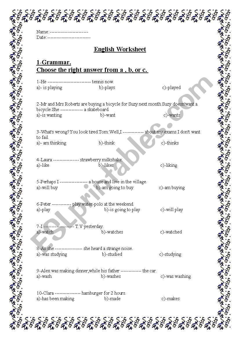 grammar and spelling sheet worksheet