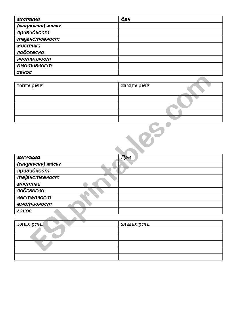 Pol Verlen worksheet