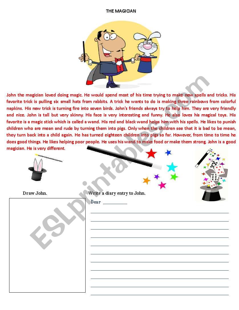 The Magician worksheet