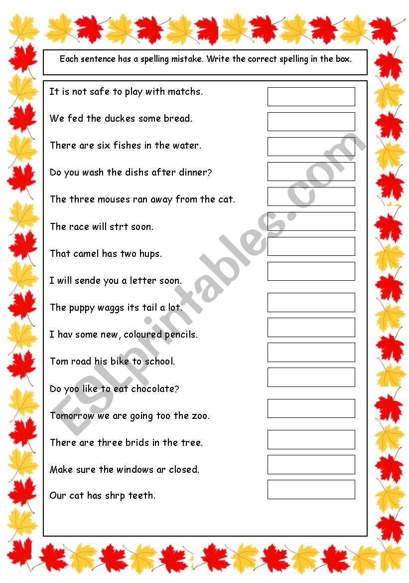 Tricky Words Spelling worksheet