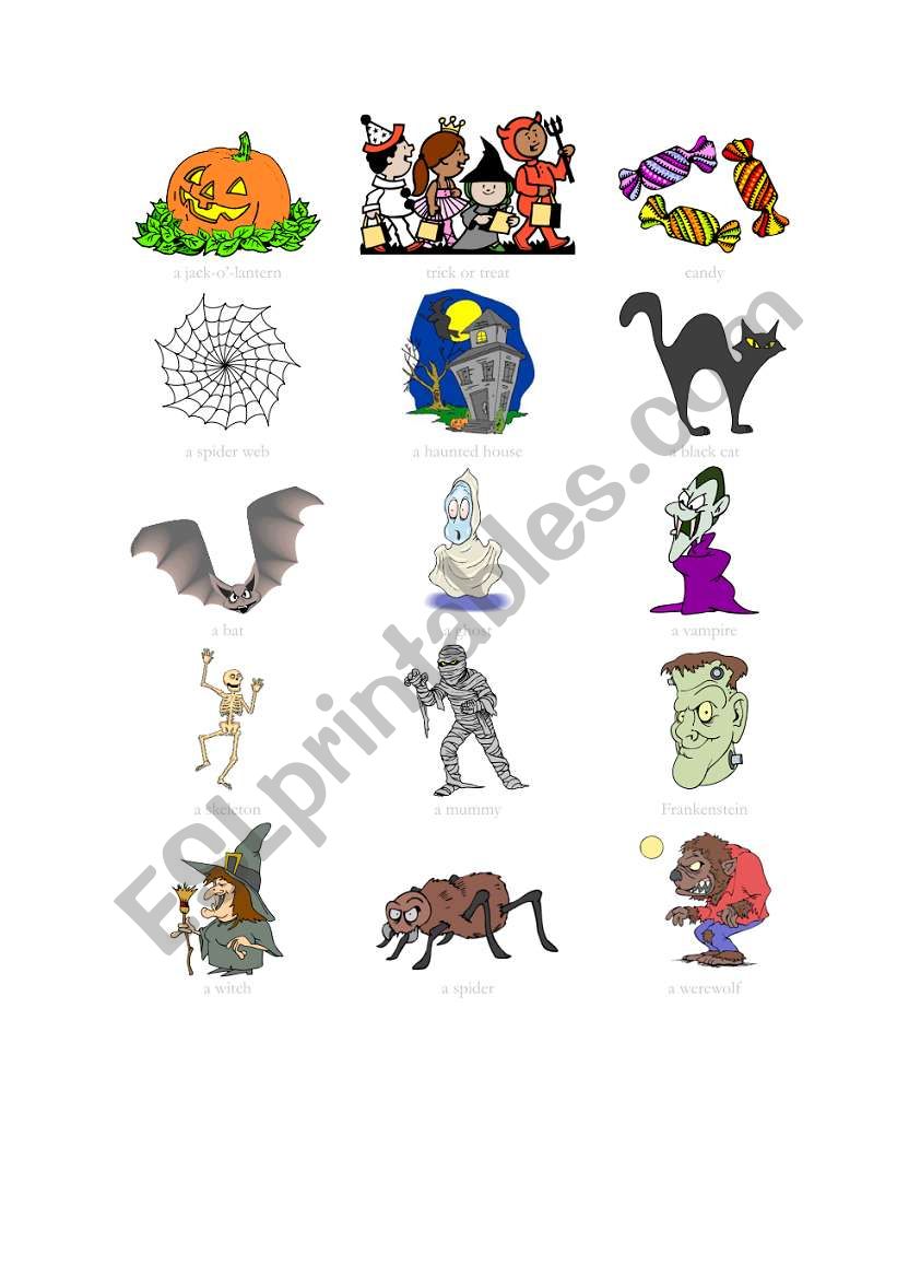 Hallooween worksheet