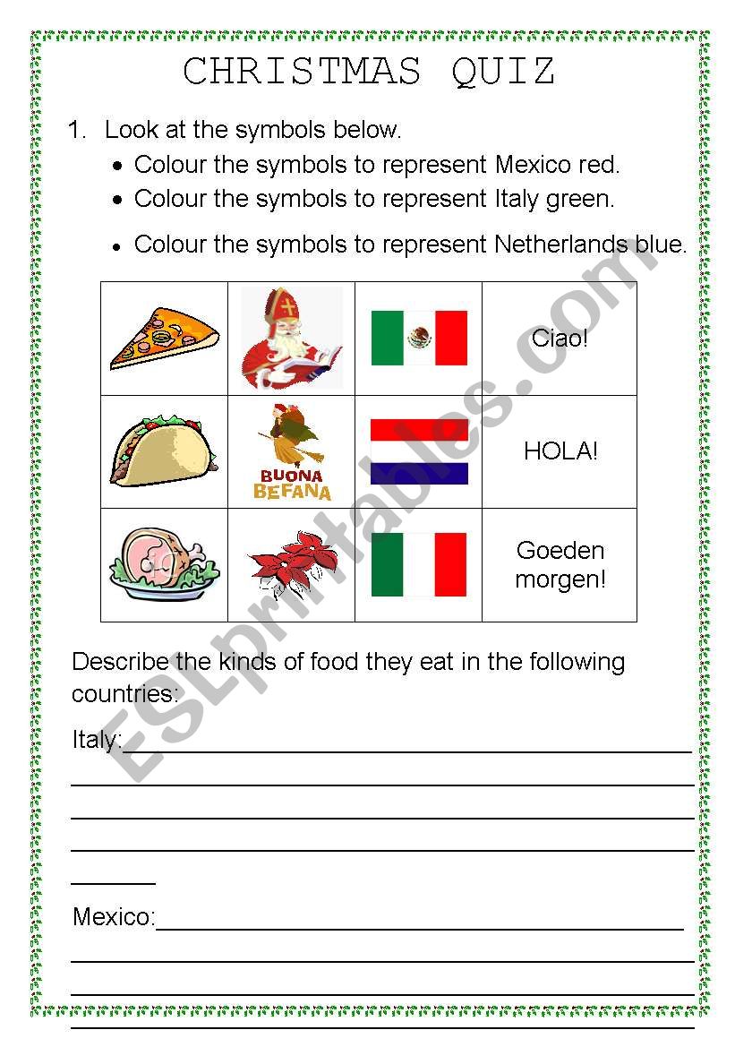 Christmas Quiz worksheet