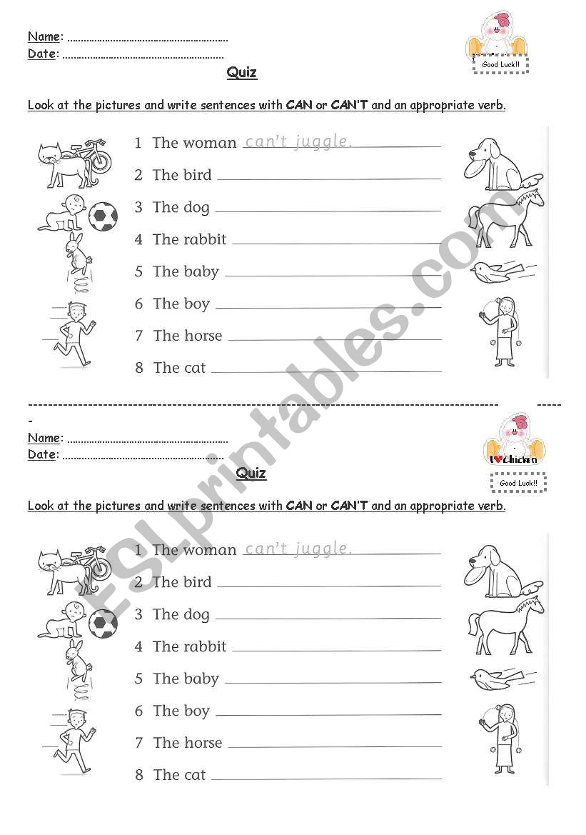 can - cant worksheet