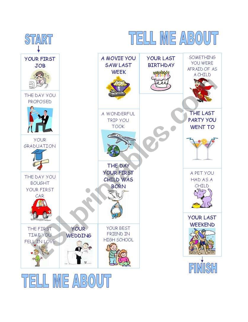 Talking about life events worksheet