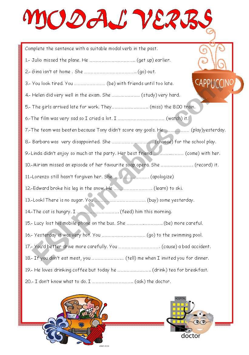 MODAL VERBS: PAST TENSES worksheet