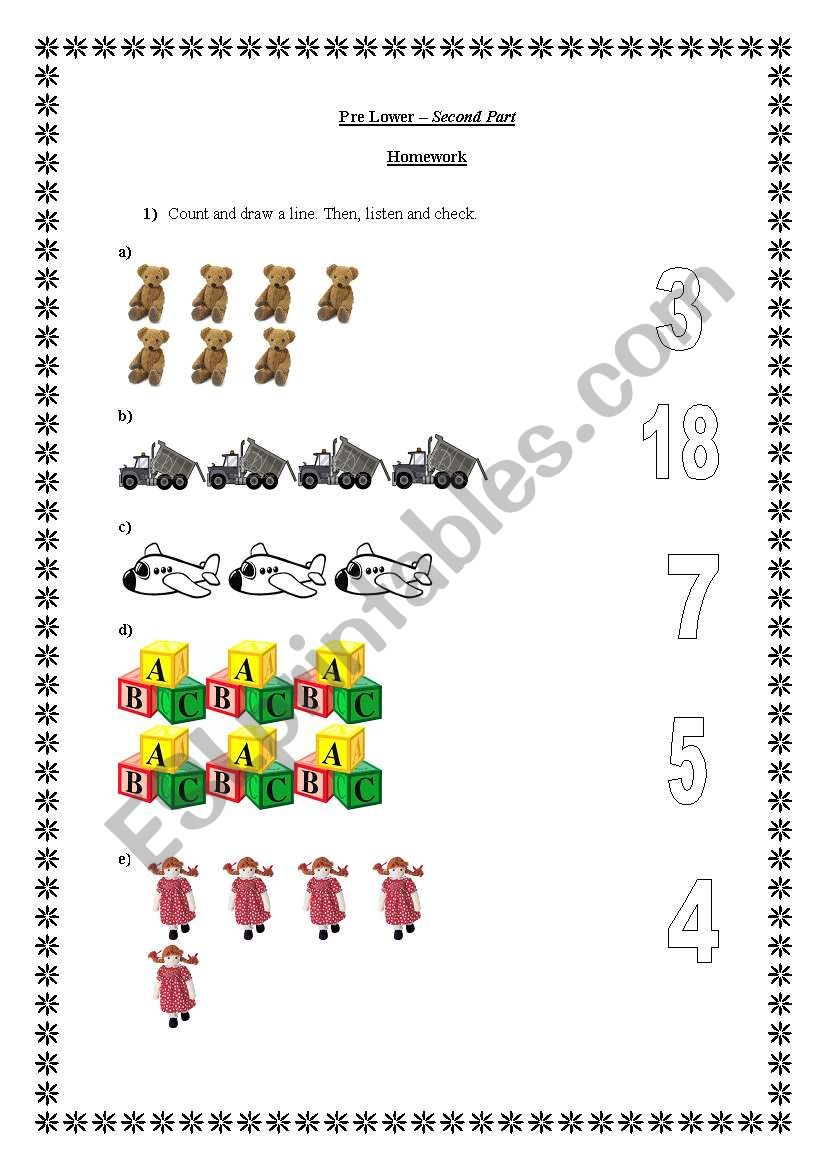 Toys worksheet