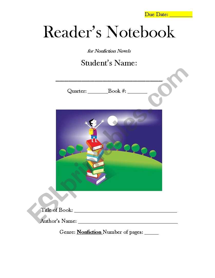 Readers Notebook worksheet