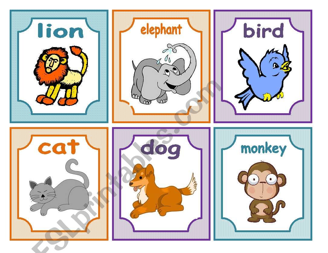Animals Flash-cards - ESL worksheet by sammyboi77