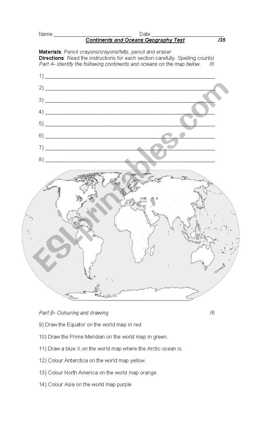 Social Studies Quiz worksheet