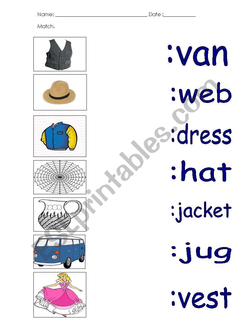 i wear... worksheet
