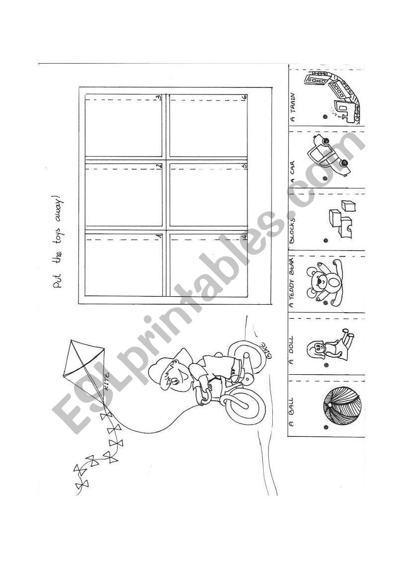 Put the toys away worksheet